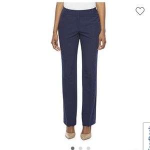 Worthington Womens Curvy Fit Perfect Trouser Dress Pants